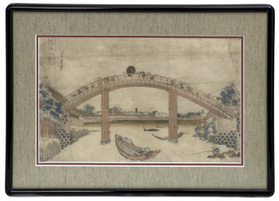 Katsushika Hokusai - Under the Mannen Bridge at Fukagawa