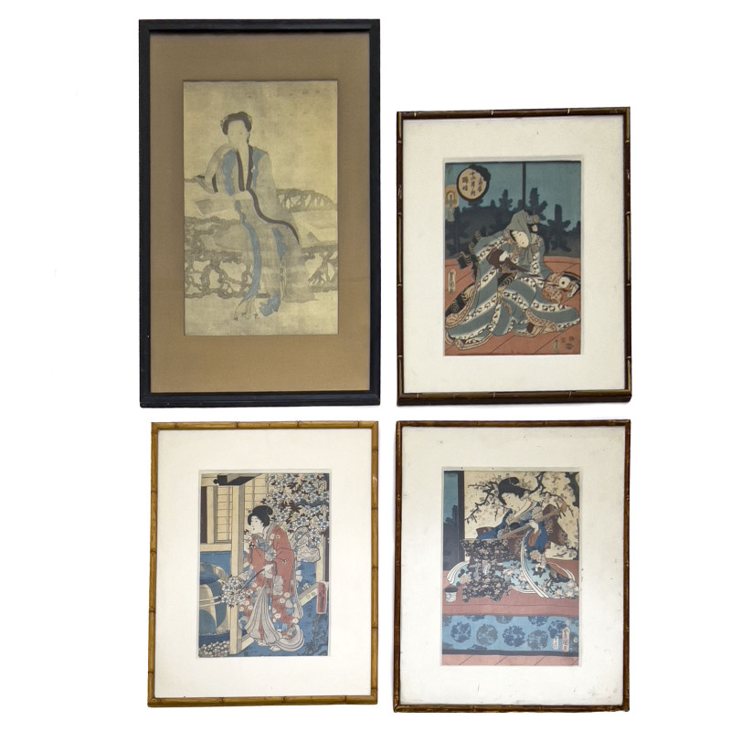 Japanese Woodcuts, Group of 4
