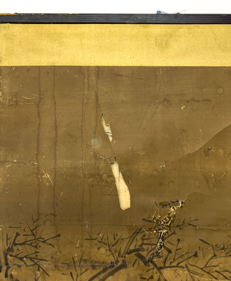 Six Panel Scholars Byōbu (damaged)