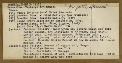 Toshi Yoshida - Irozaki Afternoon