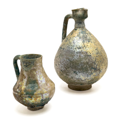 Image for Lot Two Persian Kashan Ceramic Vessels