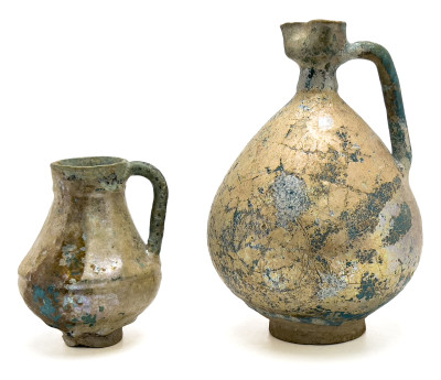 Two Persian Kashan Ceramic Vessels