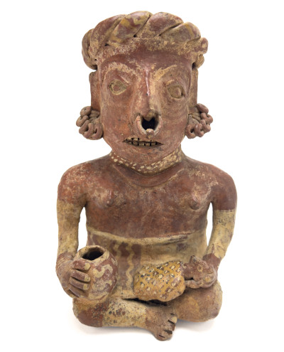 Image for Lot Pre-Columbian Terracotta Seated Figure