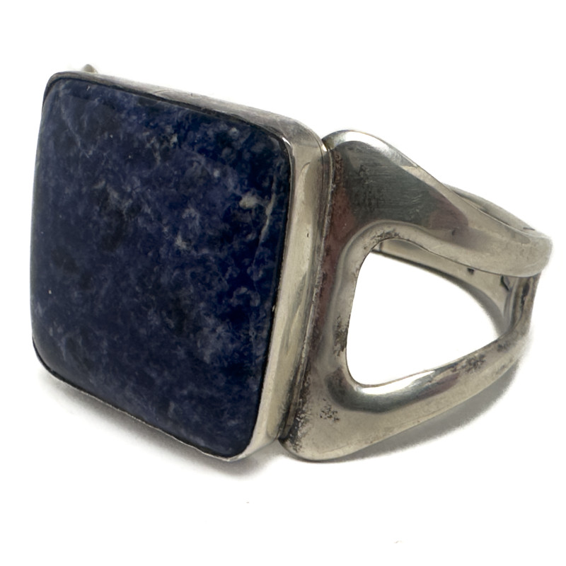 Sterling Silver and Lapis Cuff Bracelet