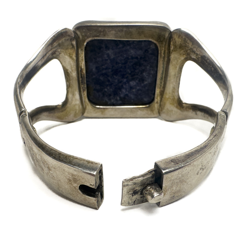 Sterling Silver and Lapis Cuff Bracelet