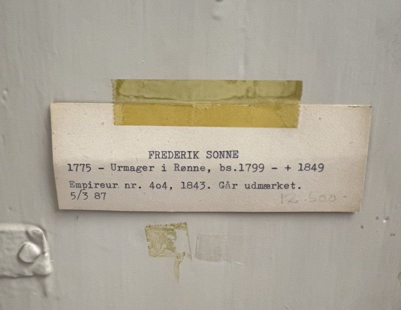 Frederik Sonne - Danish Painted Country Empire Clock