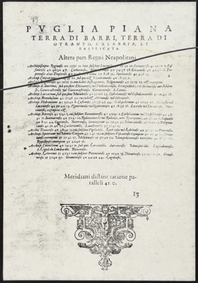 Gerardus Mercator - Map of Southern Italy