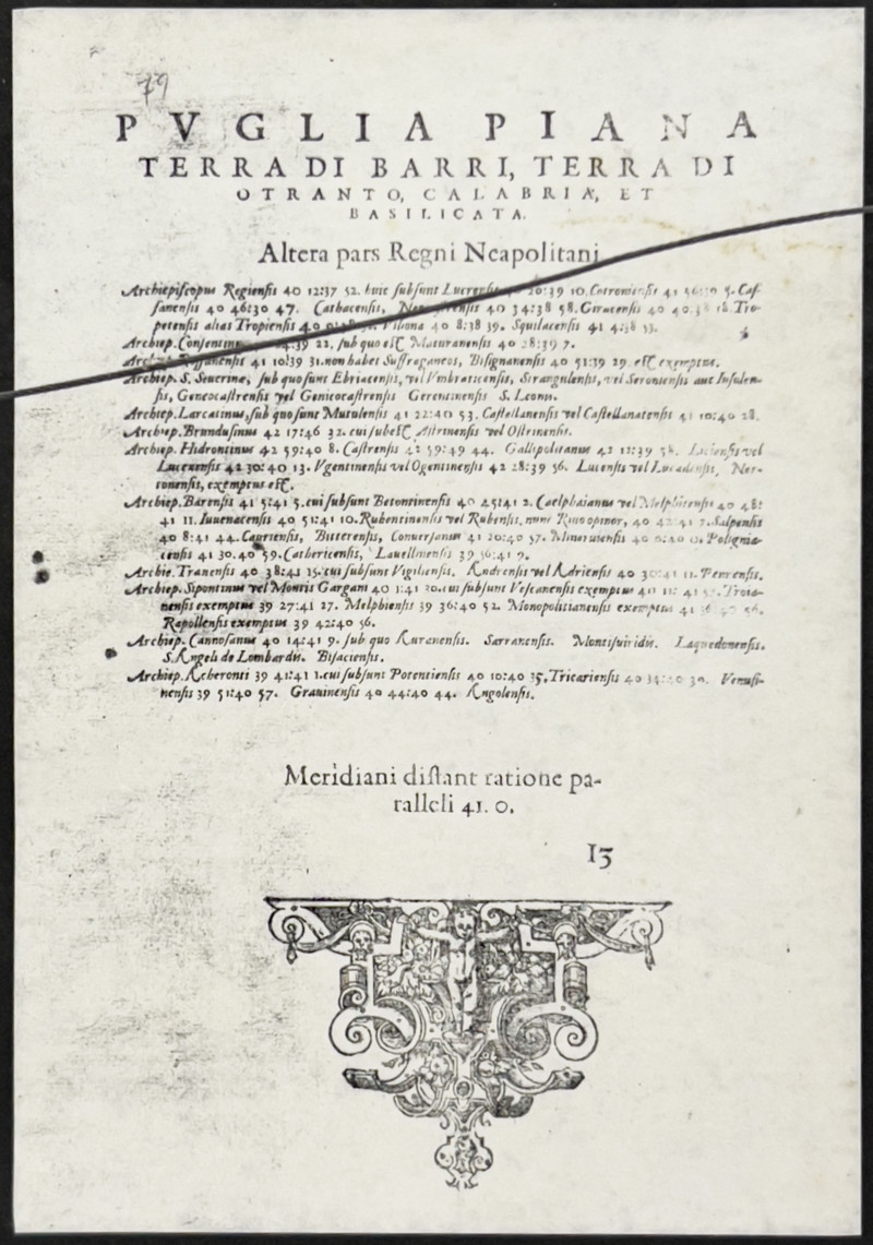 Gerardus Mercator - Map of Southern Italy