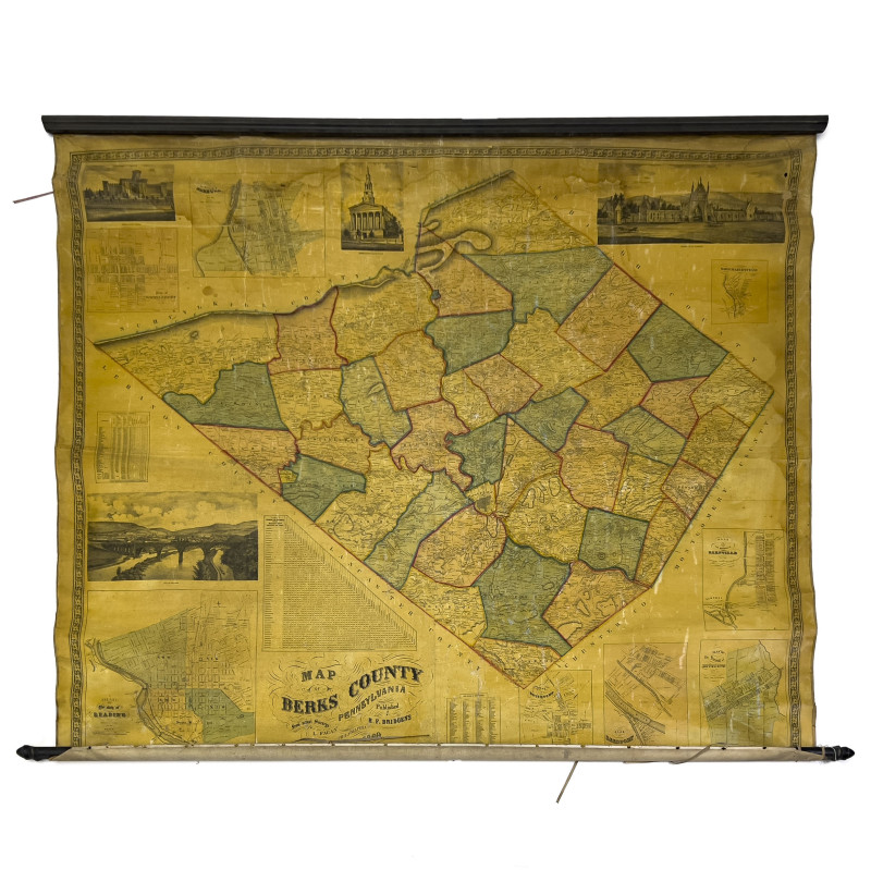 1866 Map of Berks County, Pennsylvania