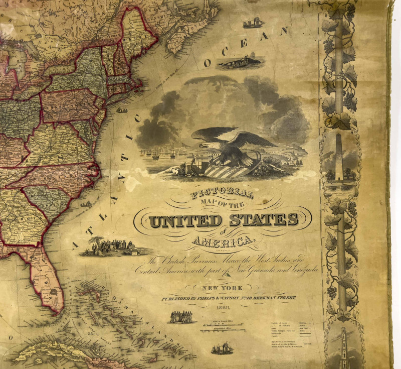 1860 Pictorial Map of the United States of America