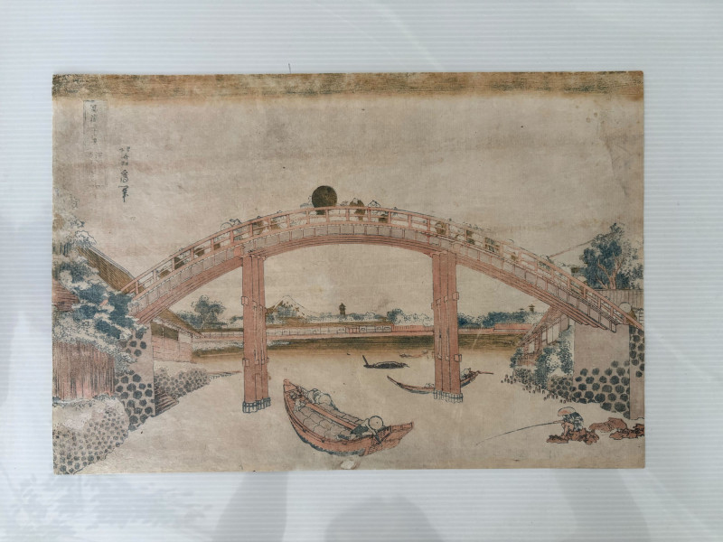 Katsushika Hokusai - Under the Mannen Bridge at Fukagawa
