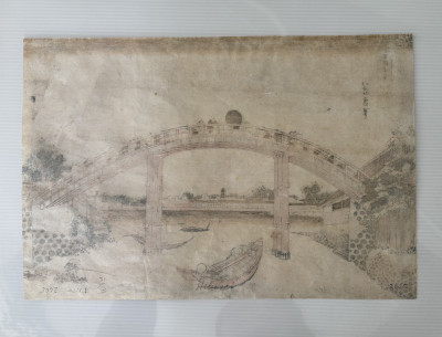 Katsushika Hokusai - Under the Mannen Bridge at Fukagawa
