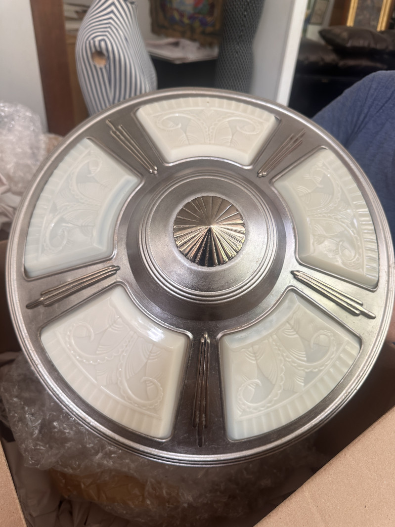 Art Deco Pendant lamps, Group of 3