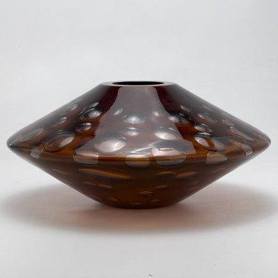 Image for Lot Salviati - Amber Murano Glass Vase