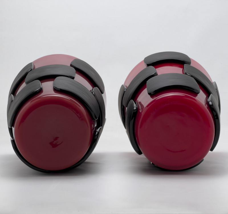 Marco Vinicio Cenzi &amp; Leonardo Ranucci, Red Poppy Series for Venini, Pair