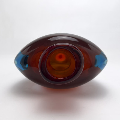 Salviati - Blue and Orange Sommerso Vase