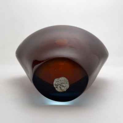 Salviati - Blue and Orange Sommerso Vase