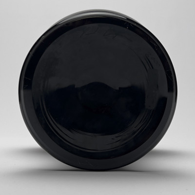 Black and Green Art Glass Vase with Lid