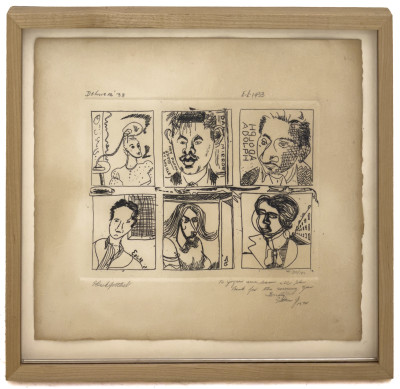 Adolph Gottlieb, David Smith, Dorothy Dehner, Edgar Levy, Lucille Corcos, and Esther Gottlieb - Six Artists Etching