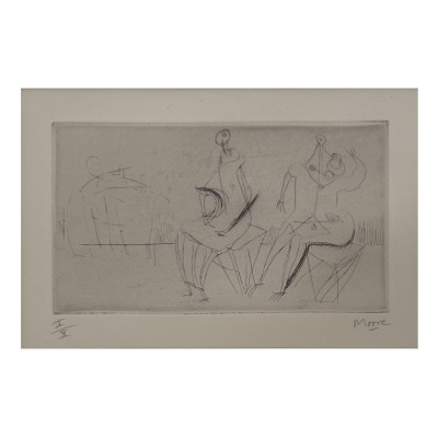 Image for Lot Henry Moore - Two Seated Figures