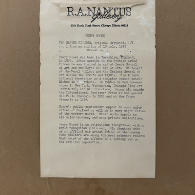 Henry Moore - Two Seated Figures