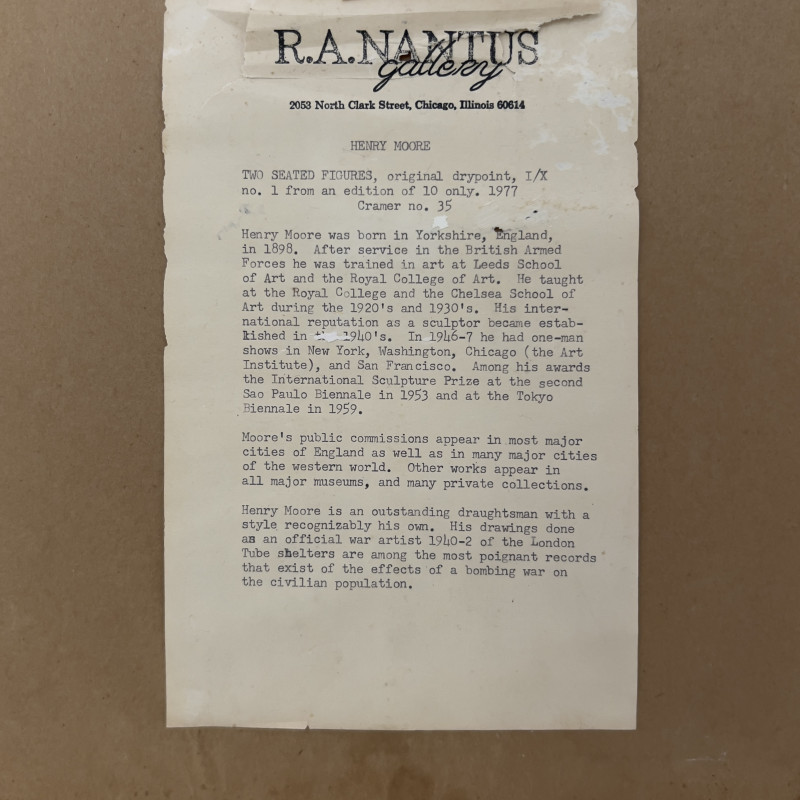 Henry Moore - Two Seated Figures