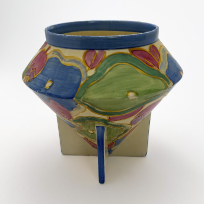 Image for Lot Clarice Cliff - Bizarre Fantasque Conical Rose Bowl in "Blue Chintz"