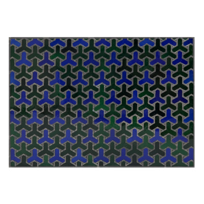 Image for Lot attributed to Franz Mayer Studio - Green and Blue Stained Glass Panel