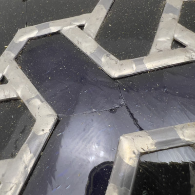 attributed to Franz Mayer Studio - Green and Blue Stained Glass Panel