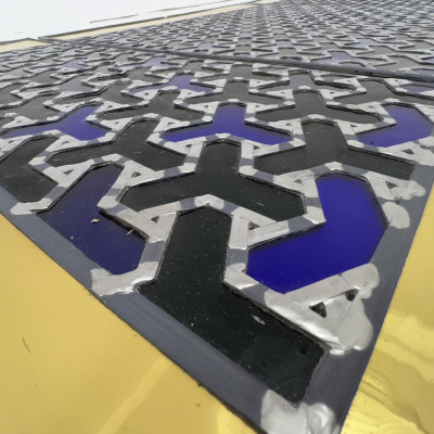 attributed to Franz Mayer Studio - Triptych with Gold Border