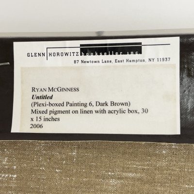 Ryan McGinness - Untitled (Plexi-boxed Painting 6, Dark Brown)