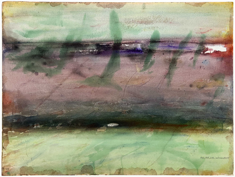 Michael Loew - Untitled (Abstract Composition in Red and Blue)