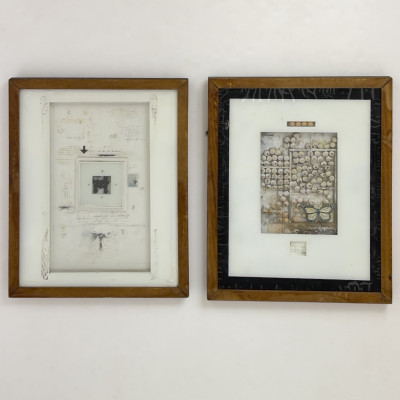Irwin Fleminger - 2 Collages from the Bead Games Series