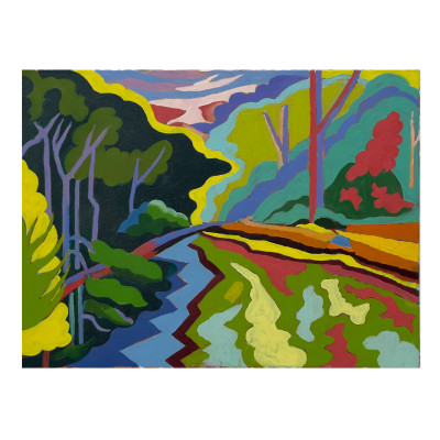 Image for Lot Janet Cooling - Untitled (Colorful Landscape)