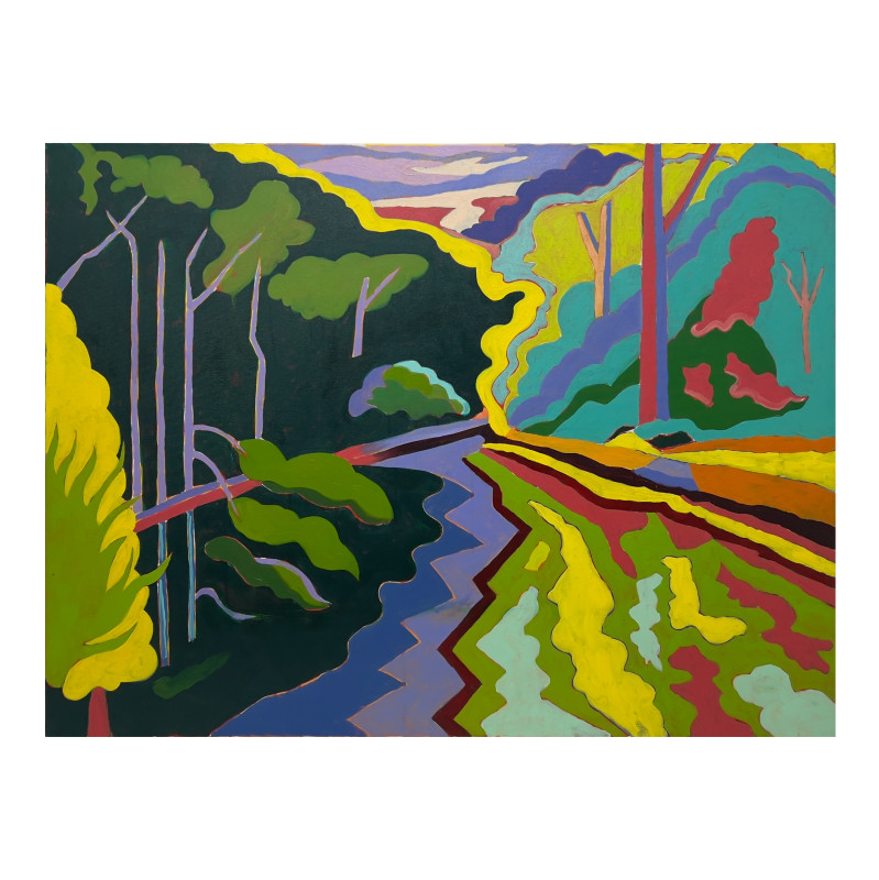 Janet Cooling - Untitled (Colorful Landscape, Larger)