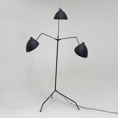 Image for Lot Serge Mouille Style Three-arm Floor Lamp