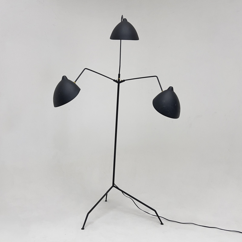 Serge Mouille Style Three-arm Floor Lamp