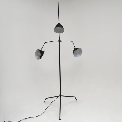 Serge Mouille Style Three-arm Floor Lamp