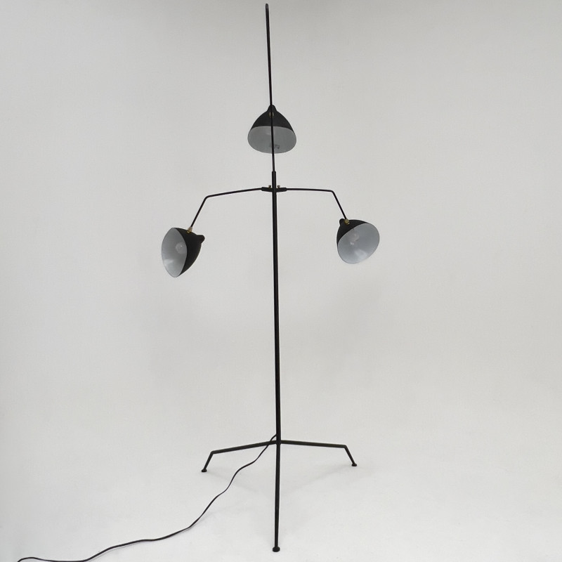 Serge Mouille Style Three-arm Floor Lamp