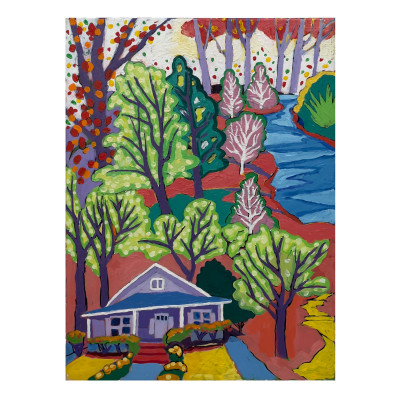 Image for Lot Janet Cooling - Untitled (House in the Woods)