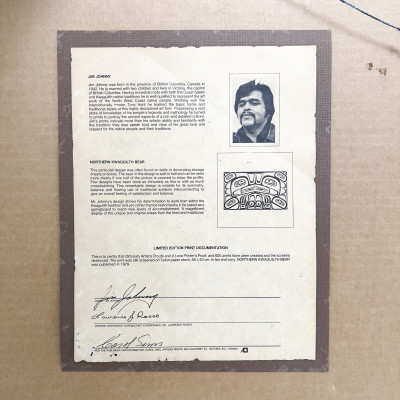 Jim Johnny - Northern Kwaguilth Bear