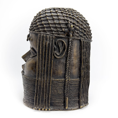 Nigerian Benin King Bronze Bust