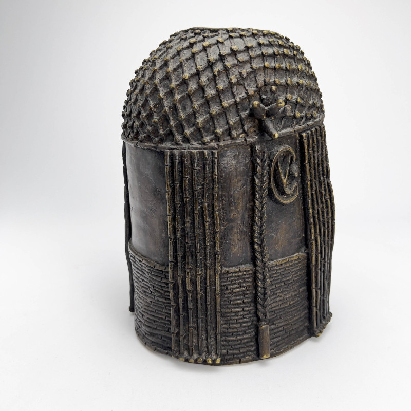 Nigerian Benin King Bronze Bust