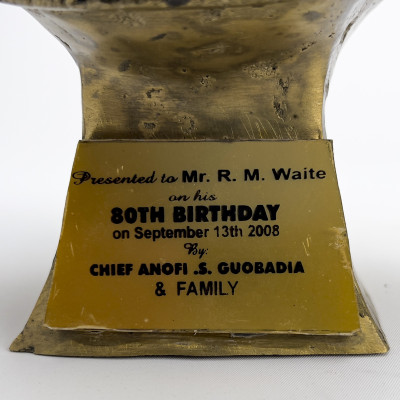 Nigerian Benin Edo King Bronze Bust