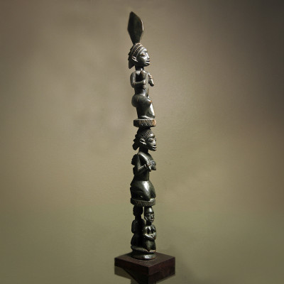 Image for Lot Yoruba, Nigeria Figural House Post