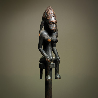 Image for Lot Senufo Poro Society Figural Staff