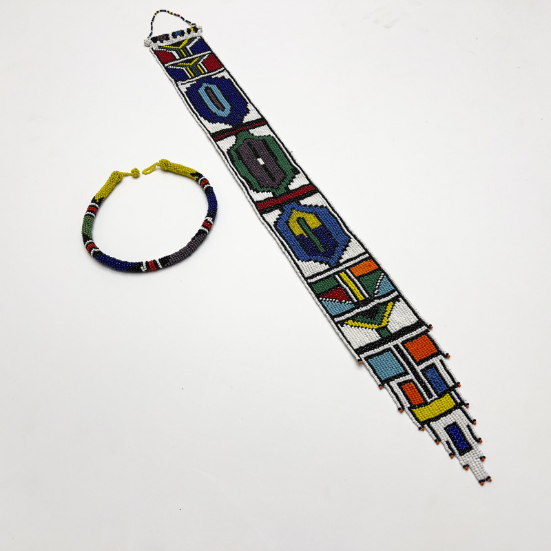 Beaded Zulu Necklace and Ndebele Bridal Veil