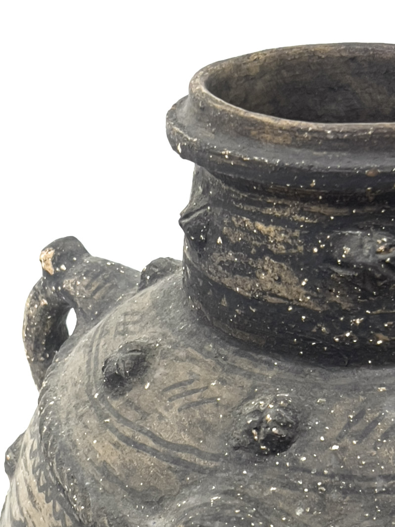 Primitive European Earthware Lidded Jug