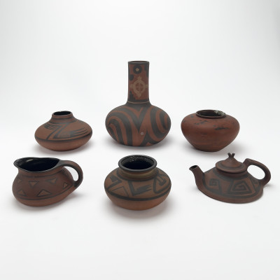 Image for Lot Clifton Art Pottery, Group of 6