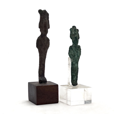 Image for Lot Ancient Bronze Osiris Figures, Group of 2